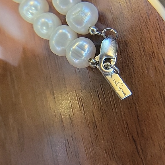 STERLING FRESHWATER PEARL NECKLACE - Picture 8 of 9